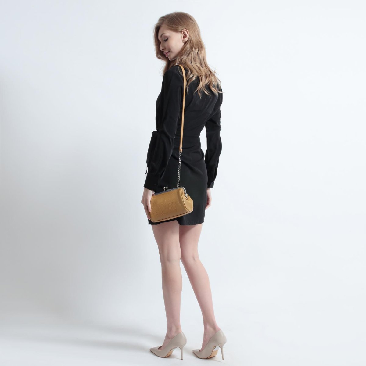 2740LN Сумка женская Охра (Жёлтый/20*15*10/натуральная кожа/Richet)