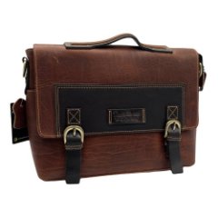 3005 Сумка мужская натуральная кожа (черный/32*27*7/натуральная кожа/Hogerland)