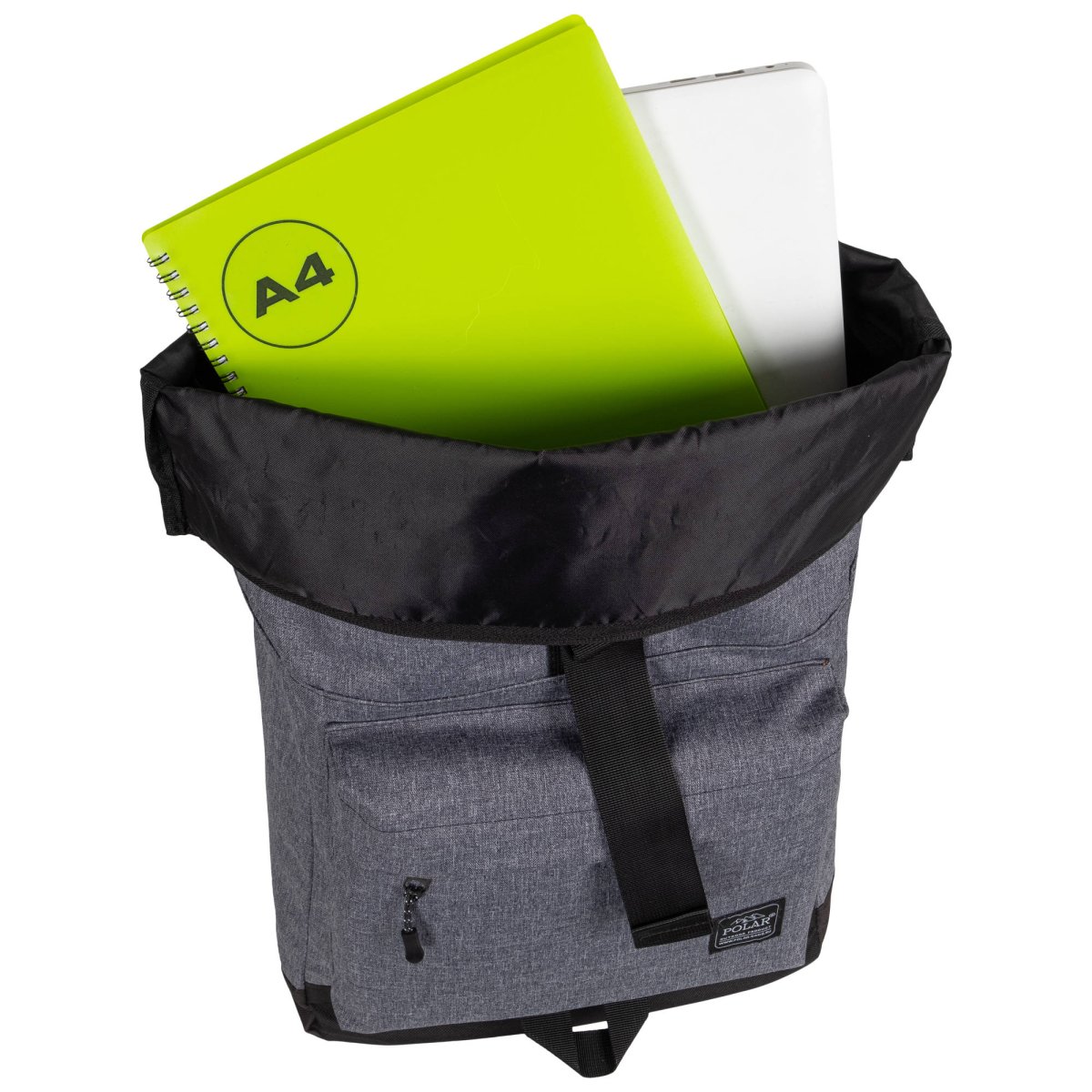 П17008 (Black) черный рюкзак PVC текстиль (Черный/29*44*13/полиэстер/0,53 кг/22 литра/Polar)