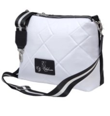 016-3140307/1 Сумка женская кроссбоди 2 отд. белый+ромбы большие(Dewspo) (белый/25*18*8/текстиль/KATY NIKOLAEVA)