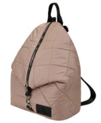 706-3160304 Рюкзак женский бежевый тёмный+ромбы большие+карабин (Dewspo) (бежевый/29*37*16/текстиль/KATY NIKOLAEVA)