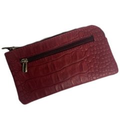 КМ-4 Ключница (Крокодил, кс, бордо) (бордовый/15*7*0,5/натуральная кожа/ТОП МАРКА)