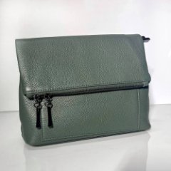 1952К Сумка женская натуральная кожа (зелёный) (Зелёный/25*20*9/натуральная кожа/Redmond)