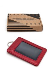 102-717-5 Чехол д/пропуска (Пеллекон) (красный/10,8*7,8/натуральная кожа/PELLECON)