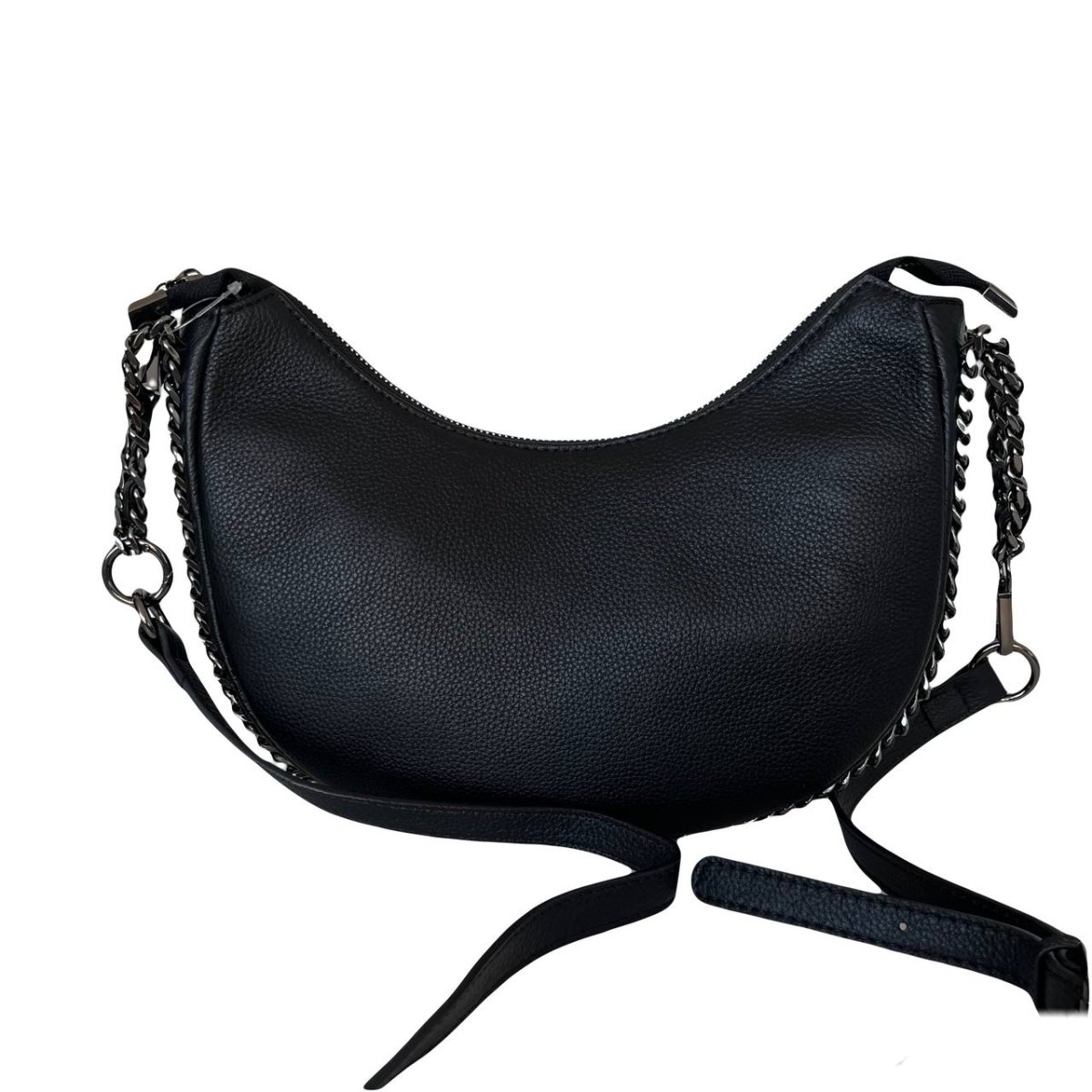 8468К Сумка женская натуральная кожа (черный) (Черный/16*29*10/натуральная кожа/Redmond)