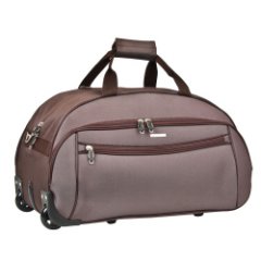 7019.5 (коричневая) Сумка на колесах дубл Регата  (Коричневый/58*34*30/полиэстер)
