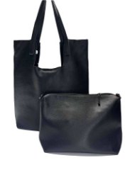 651К Сумка женская натуральная кожа (black) (черный/30*30*9/натуральная кожа/Redmond)