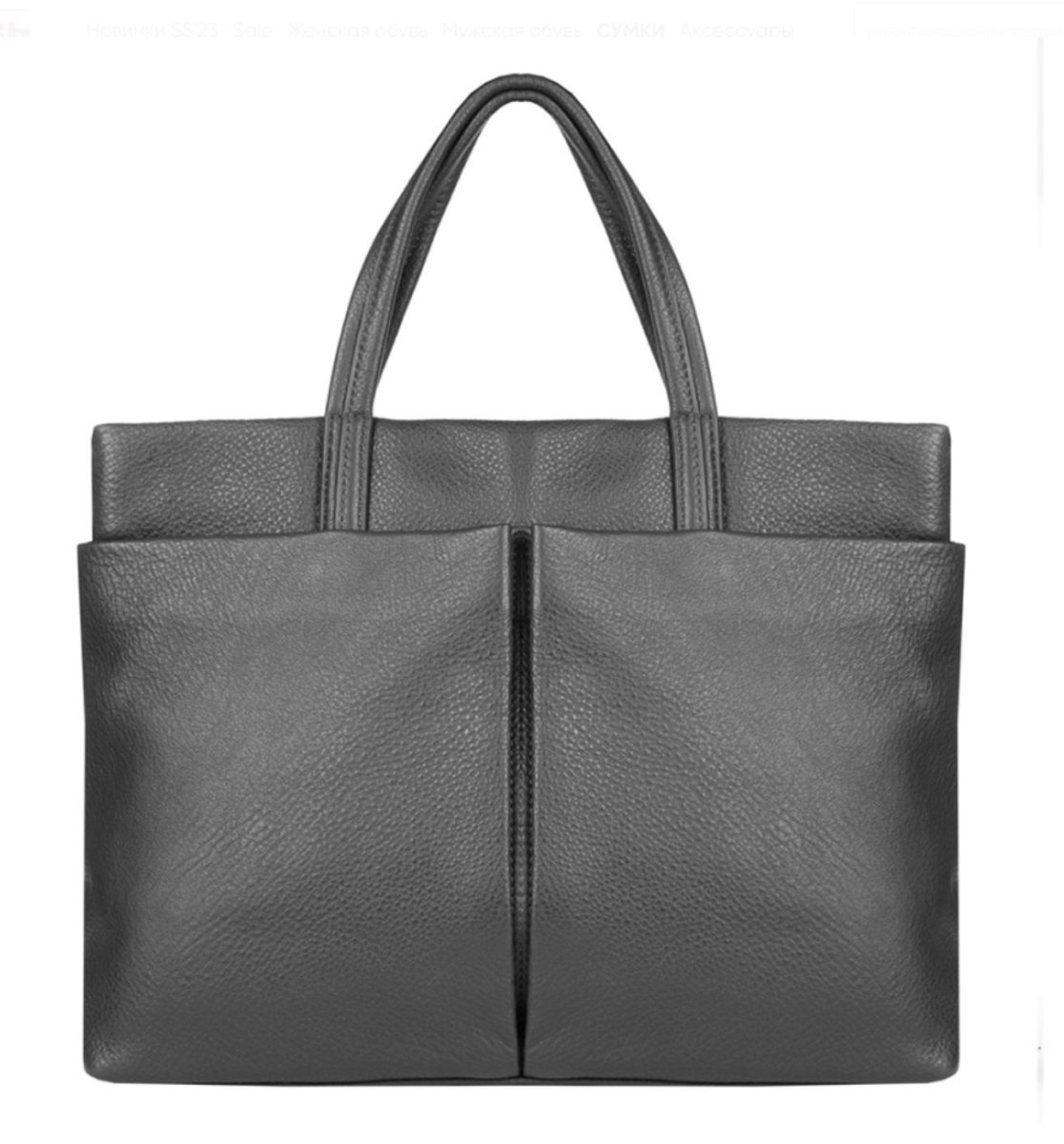 906К Сумка женская натуральная кожа чёрная (Черный/натуральная кожа/Redmond)