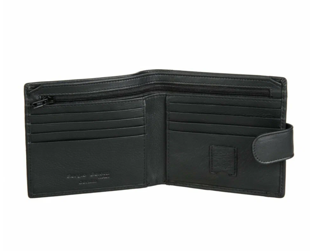 2594-02 (denim black) Портмоне Sergio Belotti  (черный/11,5*10*2/натуральная кожа/Sergio Belotti)