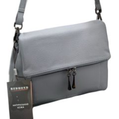 1952К Сумка женская натуральная кожа (L blue) (Голубой/25*20*9/натуральная кожа/Redmond)