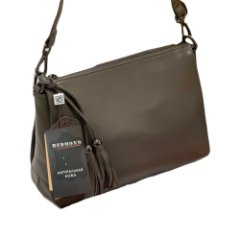 868К Сумка женская натуральная кожа (grey) (Серый/27*20*11/натуральная кожа/Redmond)