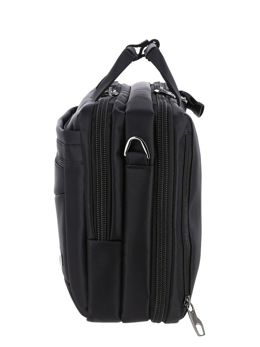 2408 (BLACK) Портфель-рюкзак ARISTOCRAT (черный/41*30*12/полиэстер/L/1,02 кг/15 литров)