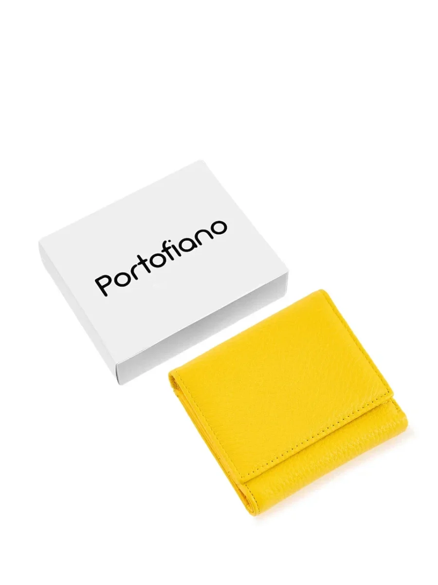 51-353-17-2 Кошелек женский (жёлтый) (Жёлтый/10*9,5*3/натуральная кожа)