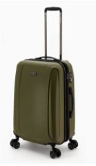 07E-019-424 Чемодан 4-х колесный (Олива/43*66*27/32/поликарбонат/M/3,7 кг/63 литра)