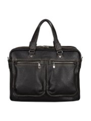 102-21019-1 Сумка мужская кожа  (Пеллекон) (черный/36*29*8.5/натуральная кожа/PELLECON)