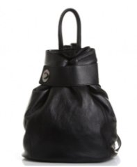 048К Рюкзак женский натуральная кожа черный  (Черный/28*33*13/натуральная кожа/Redmond)