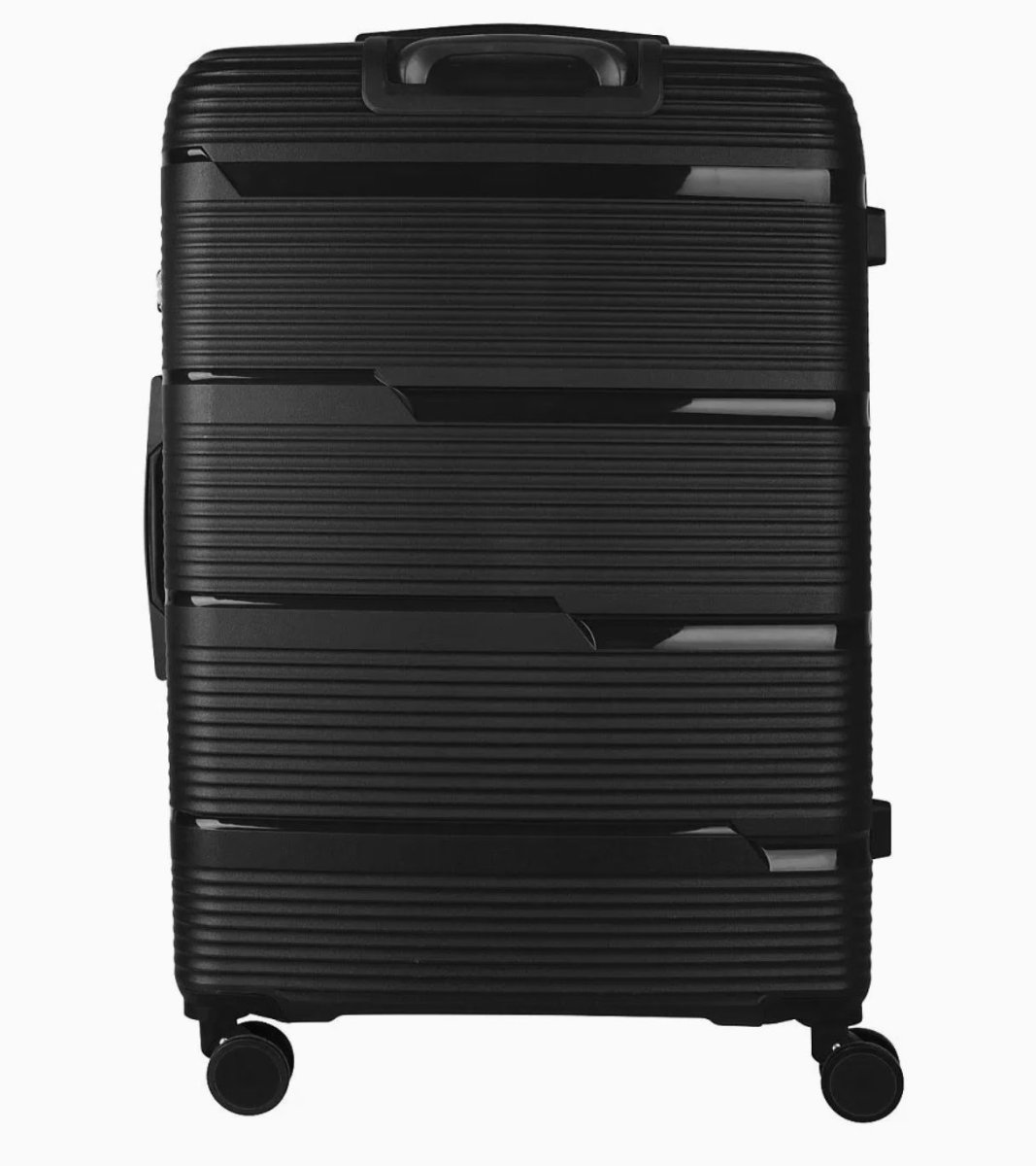 47B-009-428 Чемодан 4-х колесный (Черный/49*76*30/полипропилен/L/4,2 кг/92 литра)