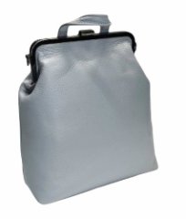 8589К Рюкзак женский натуральная кожа (L blue) (Голубой/27*30*10/натуральная кожа/Redmond)