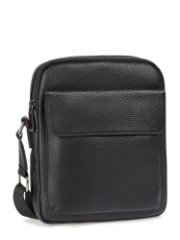 HL 11-609115 Сумка мужская натуральная кожа  (черный/20,5*27*6/натуральная кожа/Hogerland)