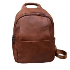 186К Рюкзак женский натуральная кожа (brown) (Рыжий/26*30*10/натуральная кожа/Redmond)