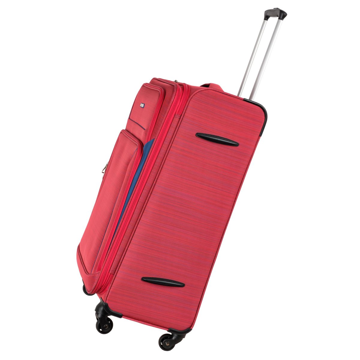 Р1801 (3-ой) Red (19) красный чемодан малый тканевый облегченный (красный/34,5*55*22/полиэстер/2,5 кг/37 литров/Polar)