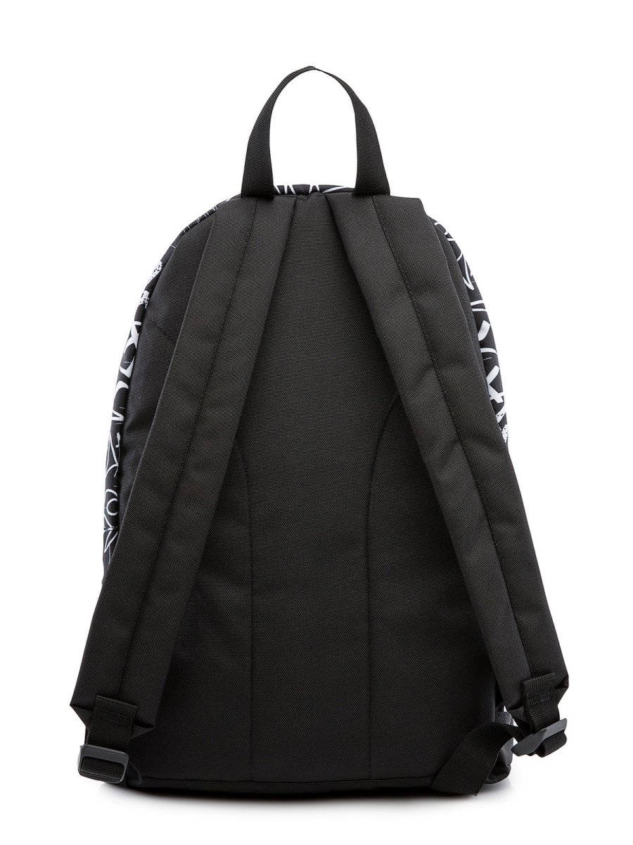 V06M-02 001 112 Рюкзак (чёрный) ткань (Черный/белый/27*39*13/текстиль/NaVibe)