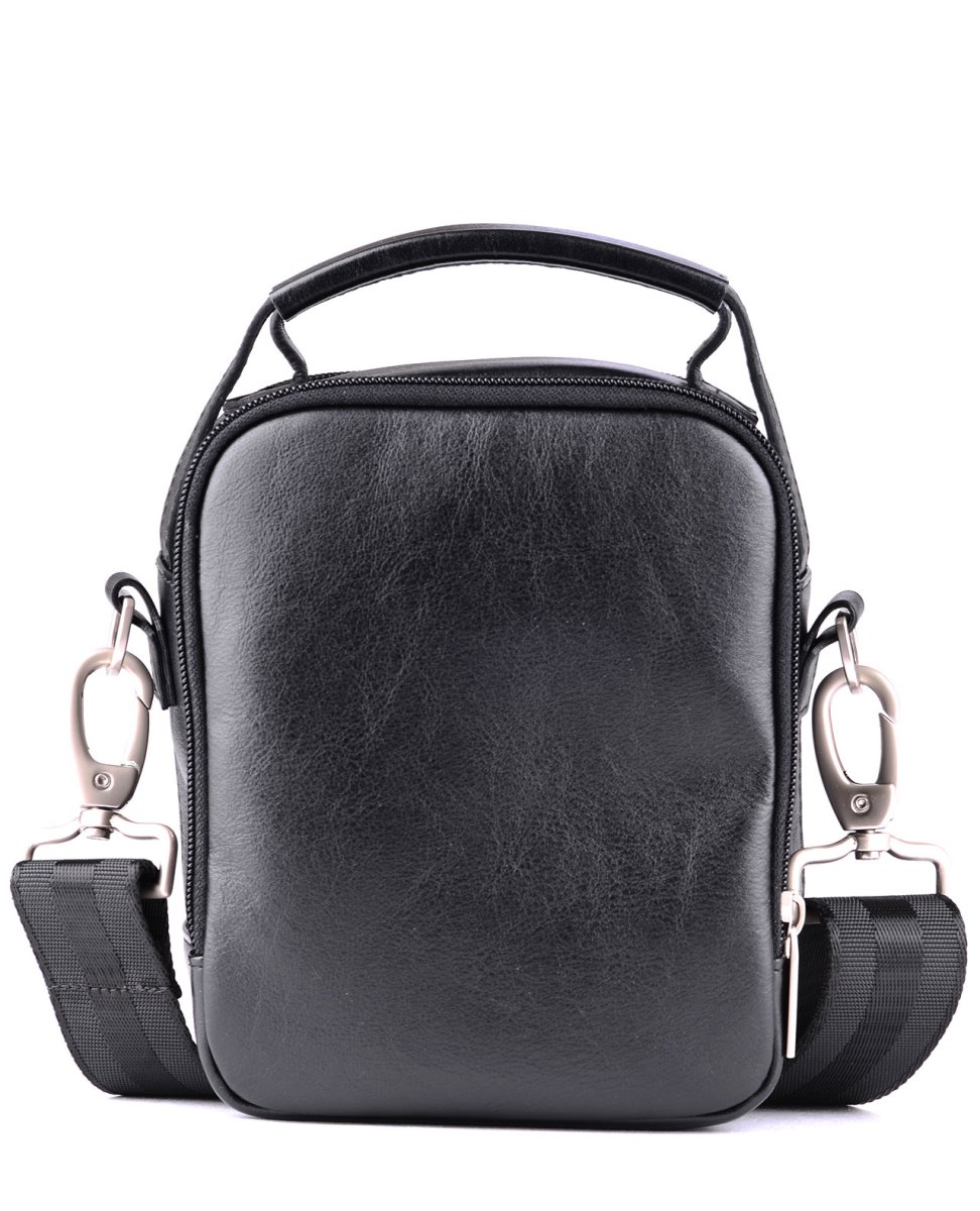 52150 Сумка BENJAMIN SPORT кожа перфорированная черный (Черный/14*17*8/натуральная кожа/R.Blake)