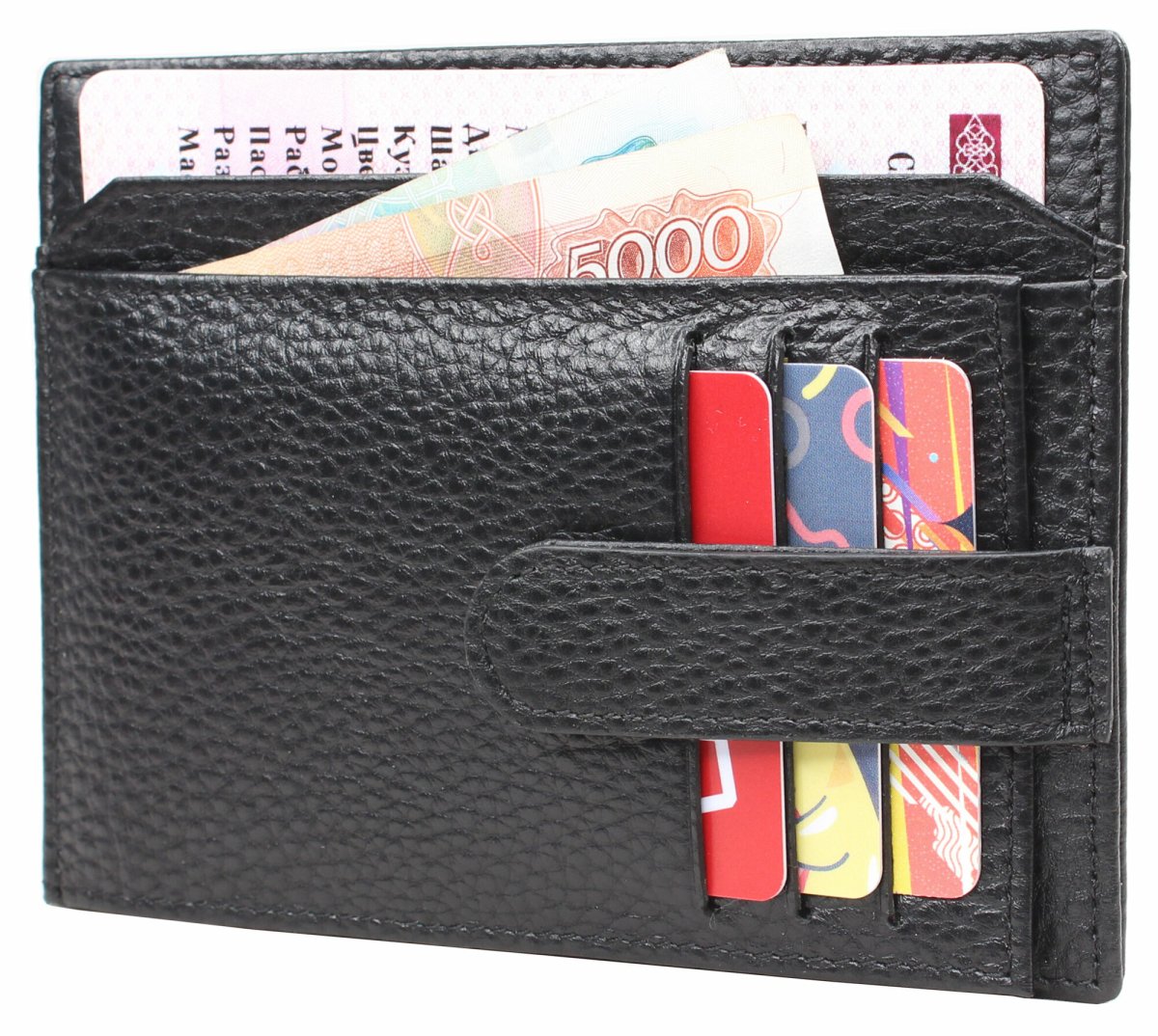 34471-5001D Black Визитница Malgrado (черный/натуральная кожа/Malgrado)