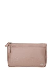 78357 Косметичка ЛЕНА PRALINE кожа бежевый тиснение кэж. (Бежевый/натуральная кожа/Esse)