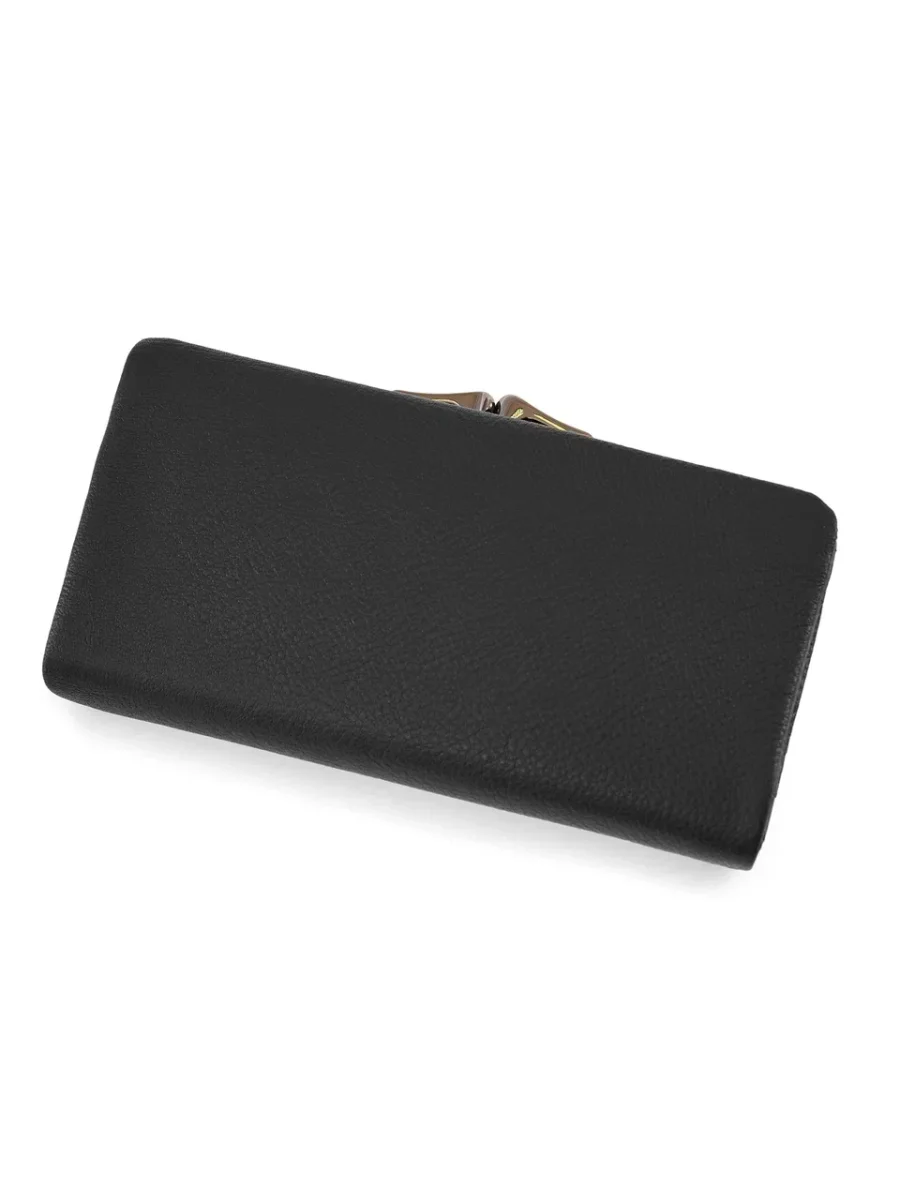 51-373-11-2 Кошелек женский (чёрный) (Черный/21*10*2/натуральная кожа)