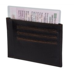 14070 Карман для документов (мод.473) (Сахара) (черный/12,5*9*0,4/натуральная кожа/Dimanche)