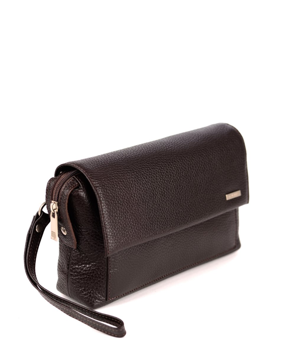 53133 Сумка-клатч LEWIS DENVER кожа шоколад (Коричневый/22*13*5/натуральная кожа/R.Blake)