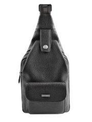 75831 Рюкзак на одной лямке АЛАН DEERSKIN кожа черный (черный/17*21*8/натуральная кожа/R.Blake)