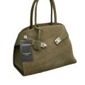 8872 Сумка женская натуральная замша/кожа (khaki) (хаки/35*25*15/натуральная кожа/Redmond)