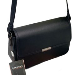 2003К Сумка женская натуральная кожа (black) (Черный/22*15*7/натуральная кожа/Redmond)