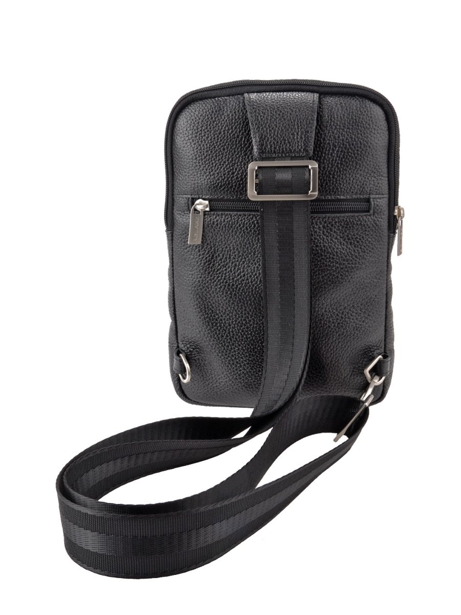 66484 Сумка АРЧИ DEERSKIN кожа черный (Черный/17*26*5/натуральная кожа/R.Blake)