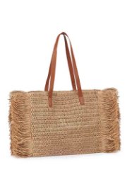 112-015-69 Сумка пляжная тёмно-бежевый (Бежевый тёмный/42*33*13/целлюлоза/Redmond)