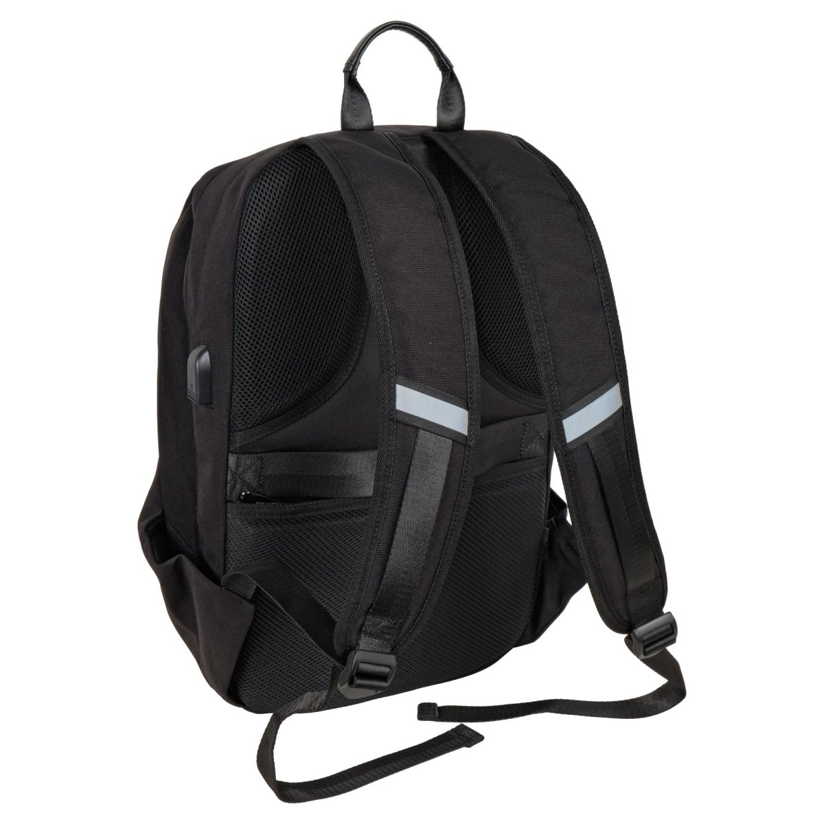 Г-599 (черный) Рюкзак для ноутбука текстиль (Черный/28*46*12/полиэстер/0,8 кг/16 литров/Polar)