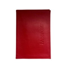 ОПК-001 Обложка на паспорт (Ладья, красный)) (красный/9,5*13,5*0,2/натуральная кожа/ТОП МАРКА)