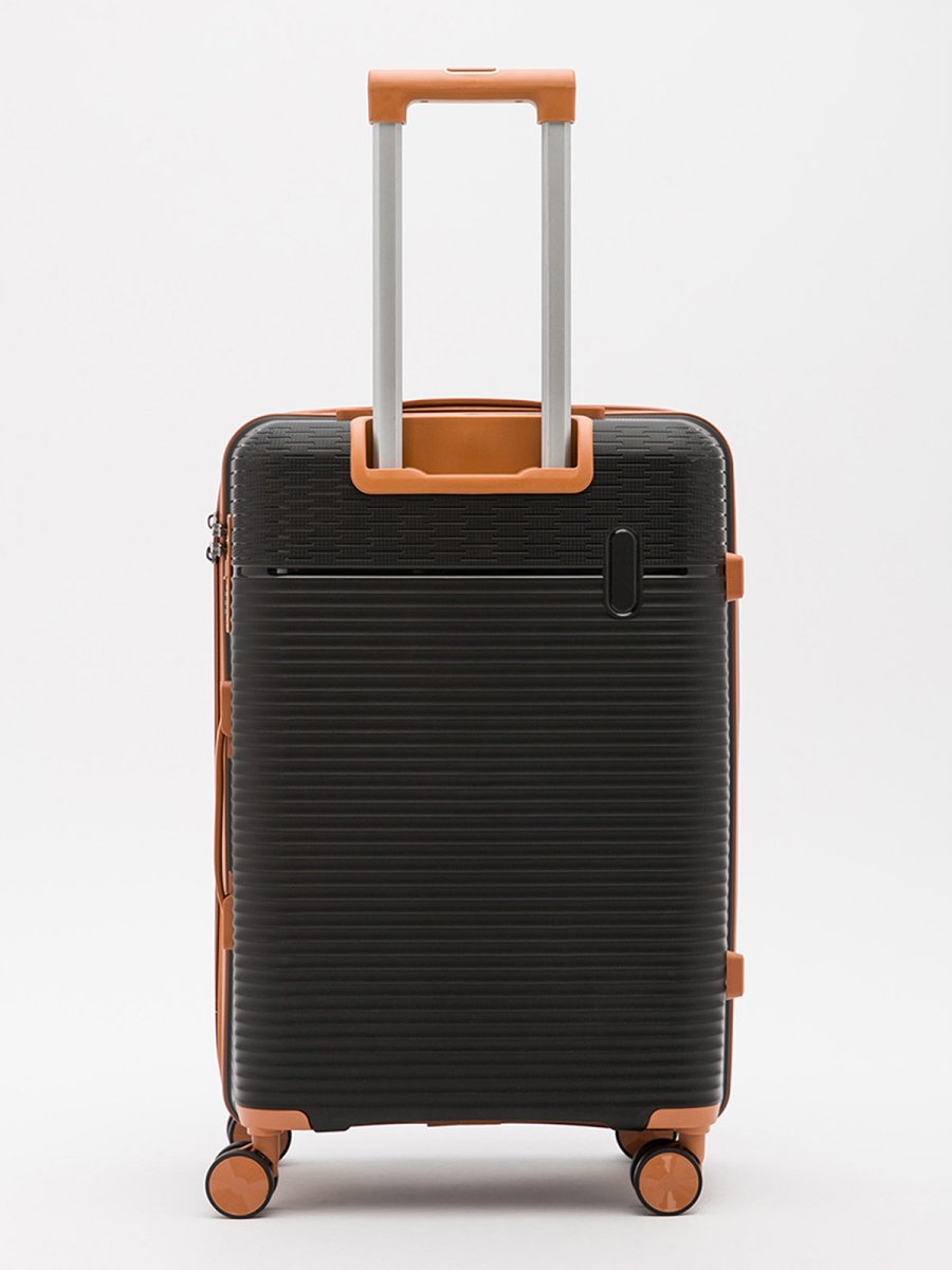 8012 01 28 Чемодан полипропилен (чёрный) (черный/47*75*31/полипропилен/L/3,9 кг/S.Lavia)