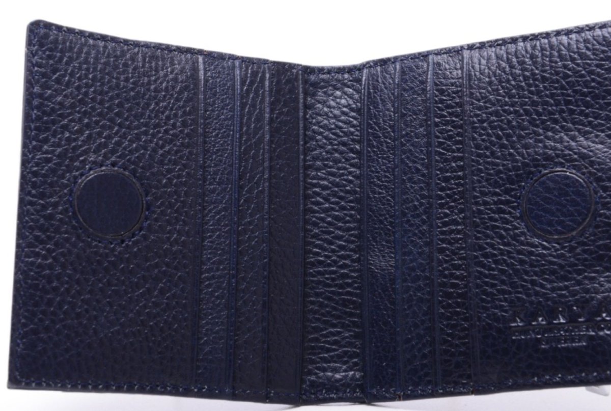 0020-44 Картхолдер натуральная кожа KARYA (Синий/10*9*1/натуральная кожа/KARYA)