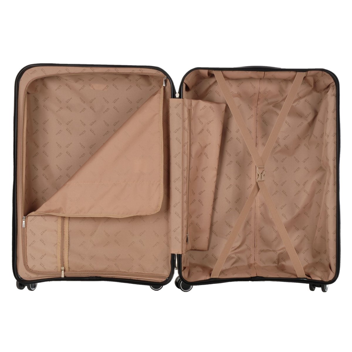 РР823 (4-ой) Camel (28) пластик PP (полипропилен) чемодан большой (Бежевый/48*75*28/полипропилен/L/4,5 кг/91 литр/Polar)