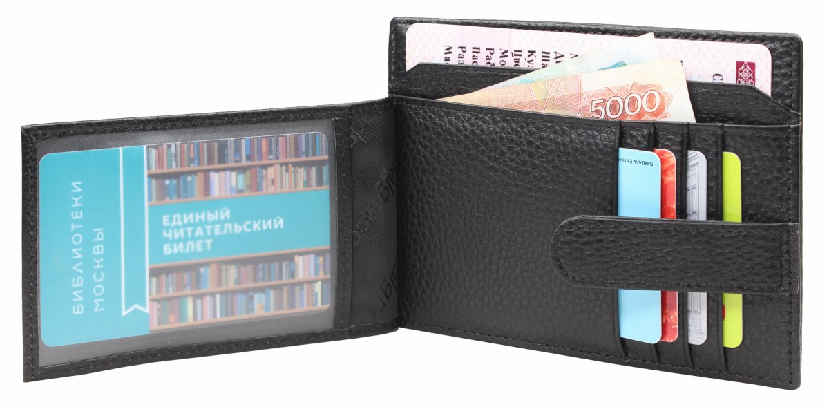 34471-5001D Black Визитница Malgrado (черный/натуральная кожа/Malgrado)