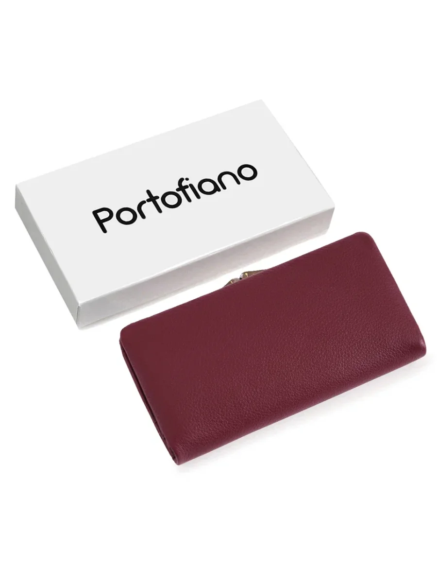 51-373-13-2 Кошелек женский (бордовый) (Бордовый/21*10*2/натуральная кожа)
