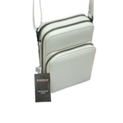 12К Сумка женская натуральная кожа (white) (белый/11*18*5/натуральная кожа/Redmond)