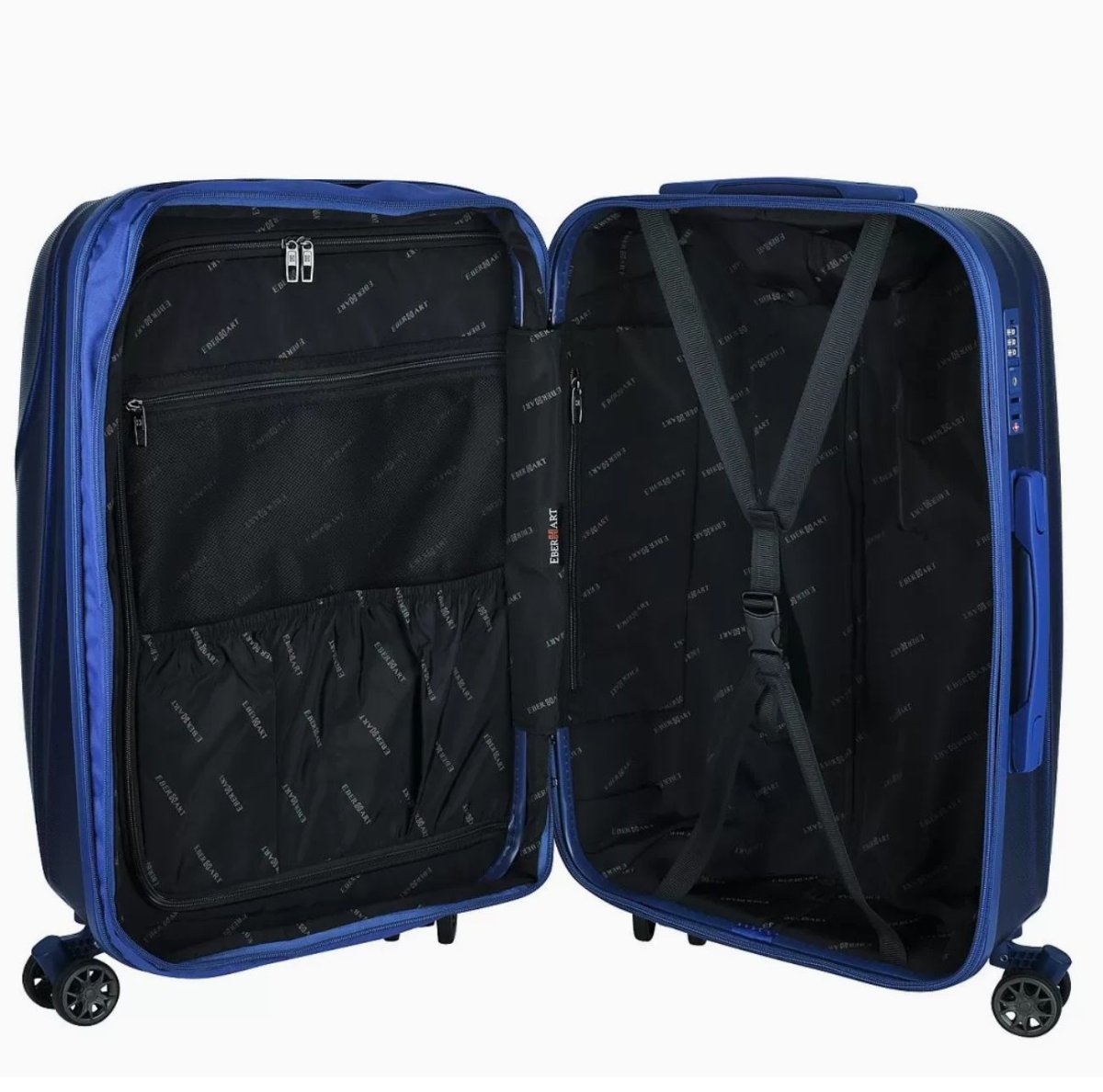 03L-011-424 Чемодан 4-х колесный (Синий/45*67*31/поликарбонат/M/2,9 кг)