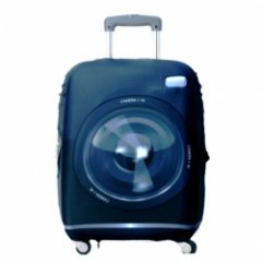 8008 чехол для чемодана (M) (черный/бифлекс/M/VIP COLLECTION)