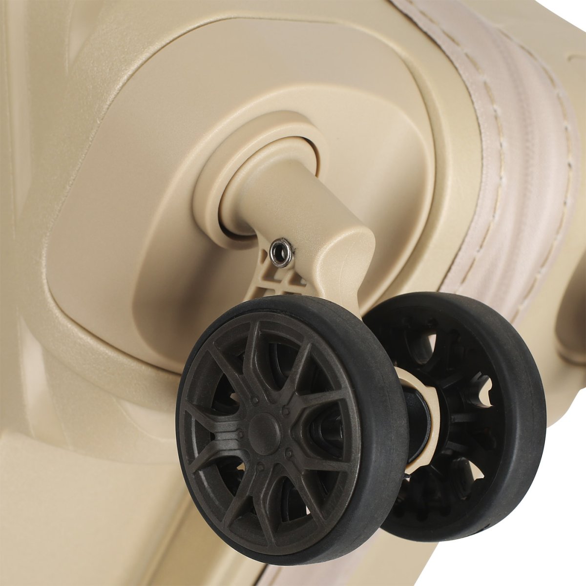 10M-004-420 Чемодан 4-х колесный (Бежевый/37*55*20/полипропилен/S/2,8 кг/40 литров/Eberhart)