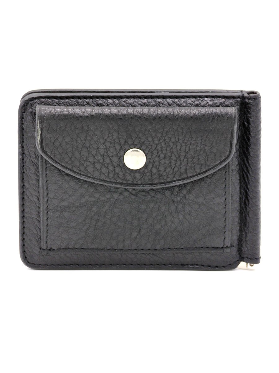 130-DC31-11J/A Зажим для денег (чёрный) (Черный/11*8*0,5/натуральная кожа/Doublecity)