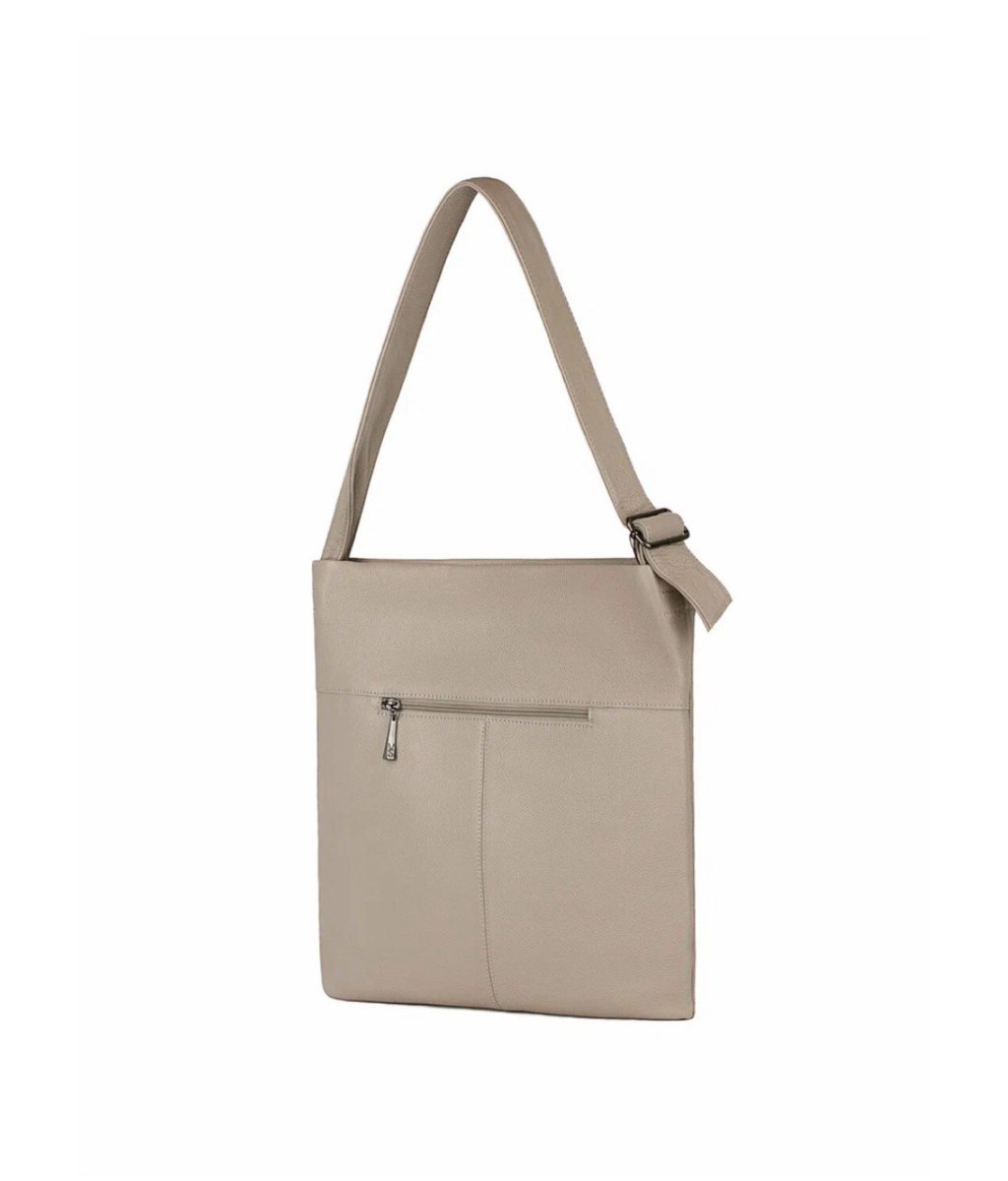 112К Сумка женская натуральная кожа (milk) (Бежевый/37*39*2/натуральная кожа/Redmond)